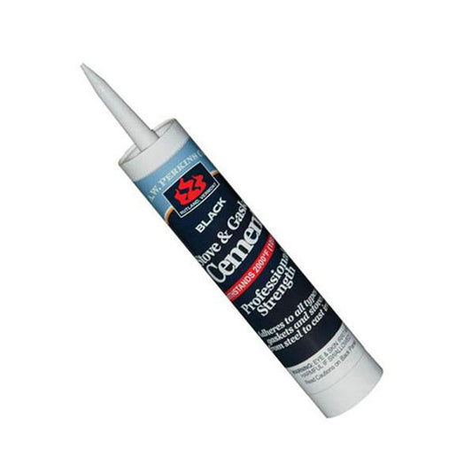 A.W. Perkins black stove and gasket cement, 11 oz caulking cartridge (81)