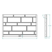 Rear Fire Brick Panel for Osburn Horizon (22027)