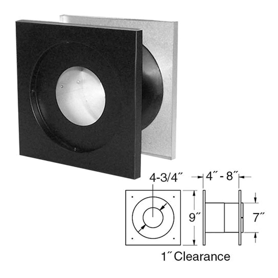 DuraVent 4" PelletVent Pro wall thimble 4PVP-WT