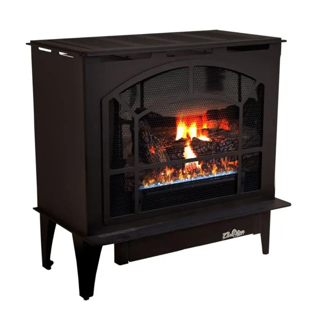 Buck Stove Townsend II vent-free gas stove, left side view