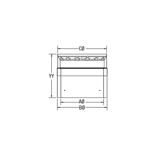 Vortex Double Wall Slip Section 6" x 18"L — dimensions diagram