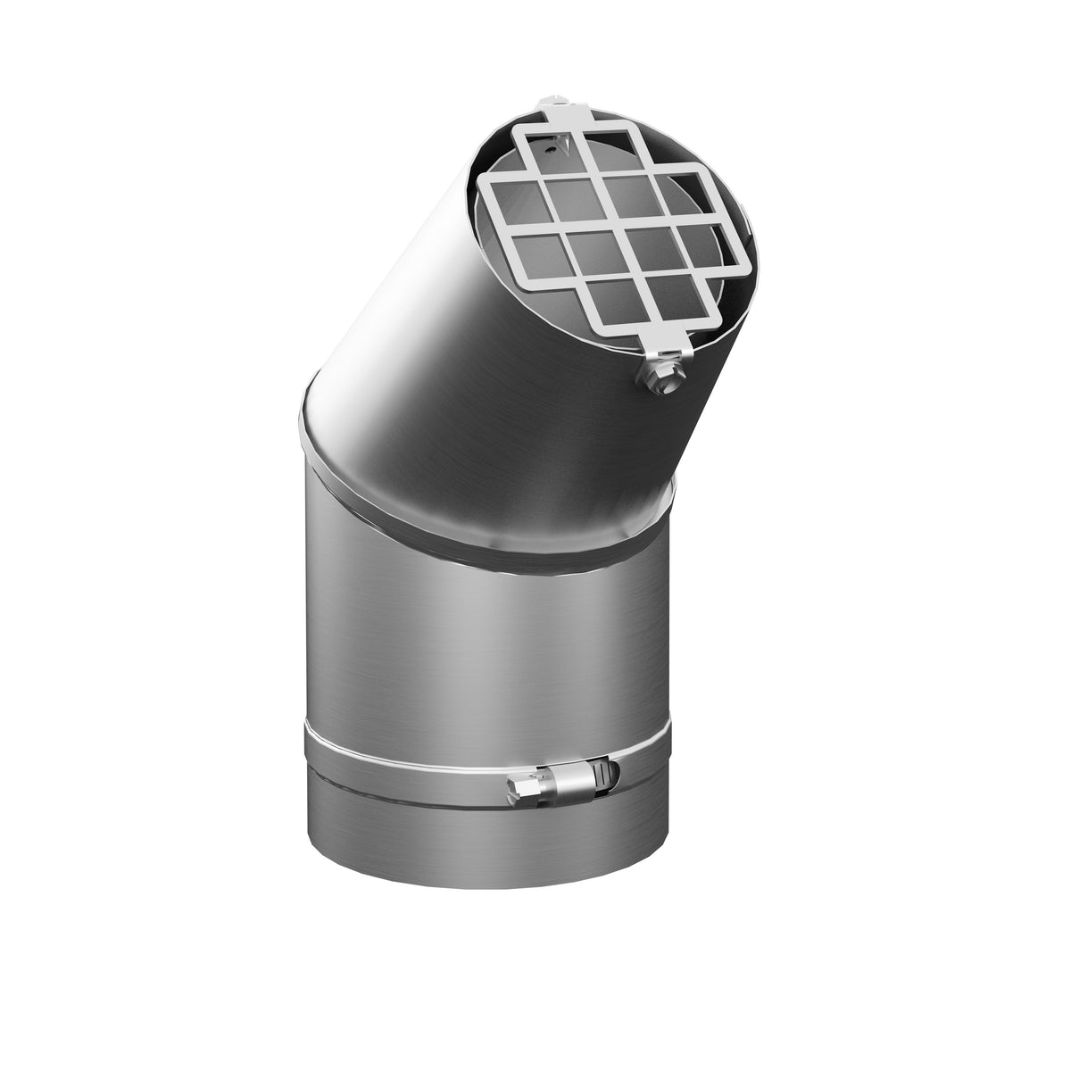 Vortex pellet vent jet cap horizontal wall termination