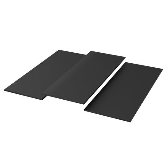 Drolet 46 3/4 by 54 inch black steel hearth pad - view 2