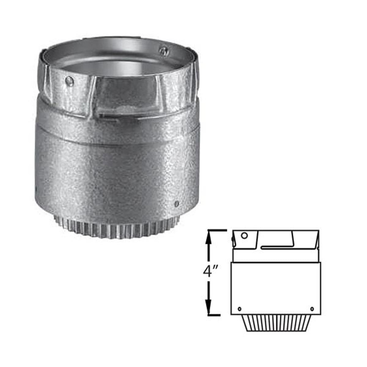 DuraVent 4" PelletVent Pro flex adapter, Male