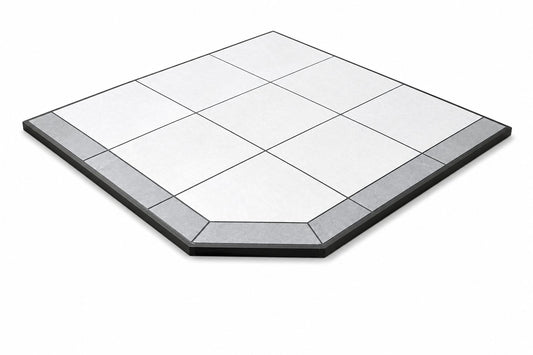 ComfortBilt 40" Corner Hearth Pad — Type 2, Lunar Frost