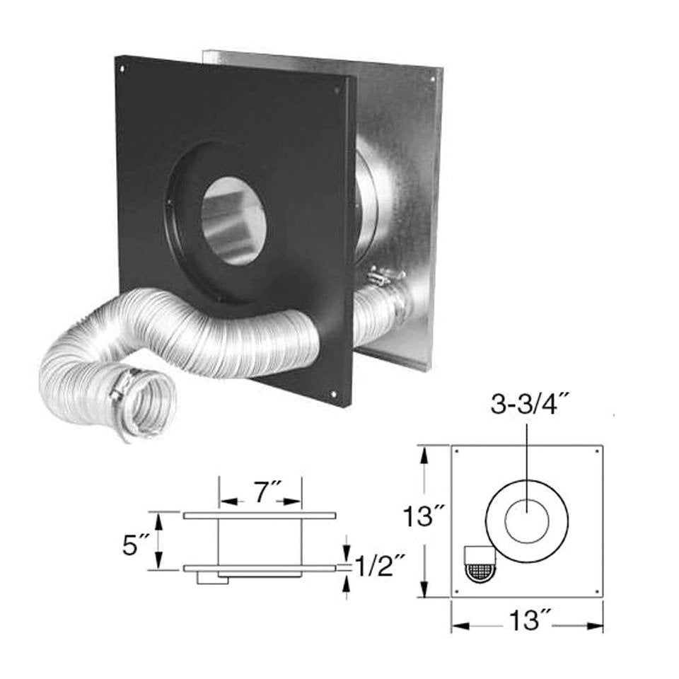 DuraVent 3" PelletVent Pro Wall Thimble Air Intake Kit
