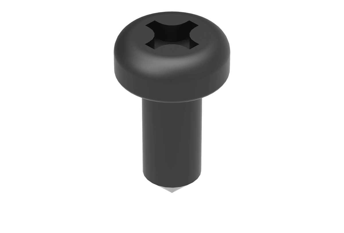 1/4-20 x 1" Mechanical Screw Pan Quadrex Zinc for Drolet Bistro & More (Pack of 4) — representative photo