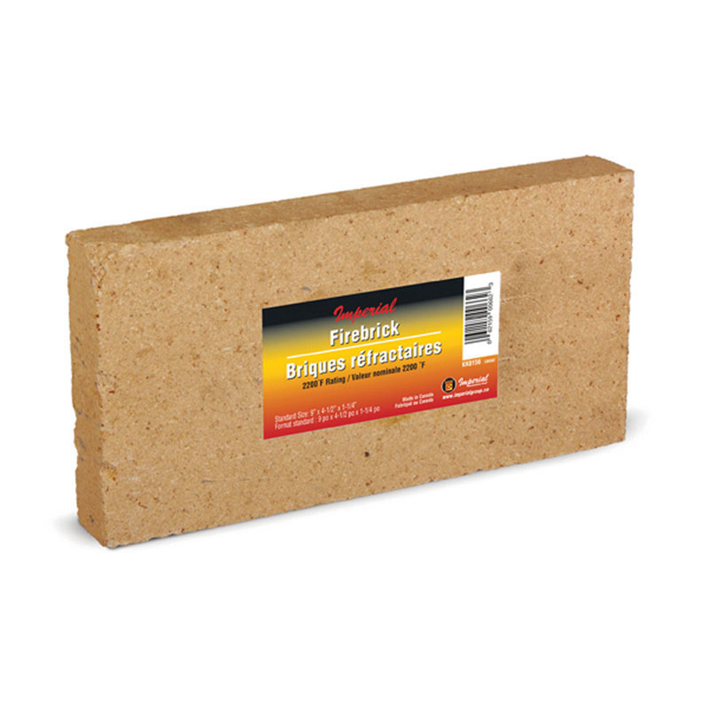 Imperial KK0156 firebrick, 9 x 4-1/2 x 1-1/4 inch, case of 6