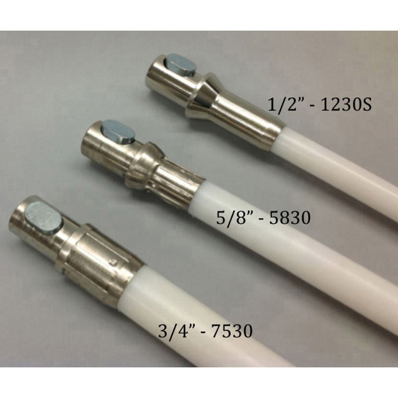 A.W. Perkins 3 ft Solid Nylon 5/8" Buttonlok Chimney Brush Rods (5830)