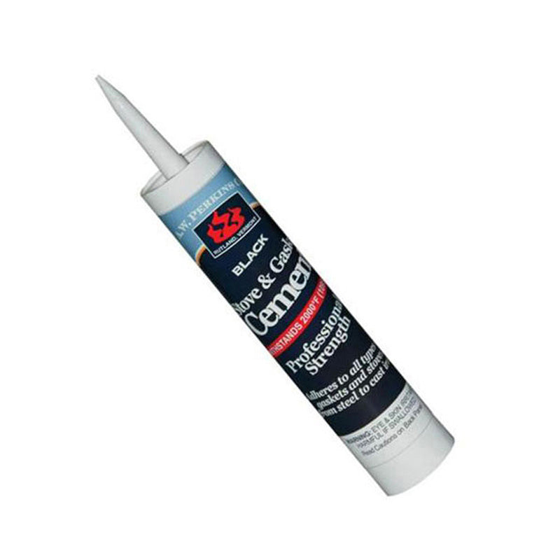 A.W. Perkins black stove and gasket cement, 11 oz caulking cartridge (81)