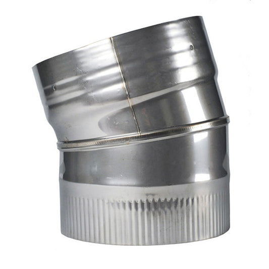 Forever Flex Hybrid 316L Stainless Chimney Liner Elbow 6" 15° fixed (ELHF-6-15)