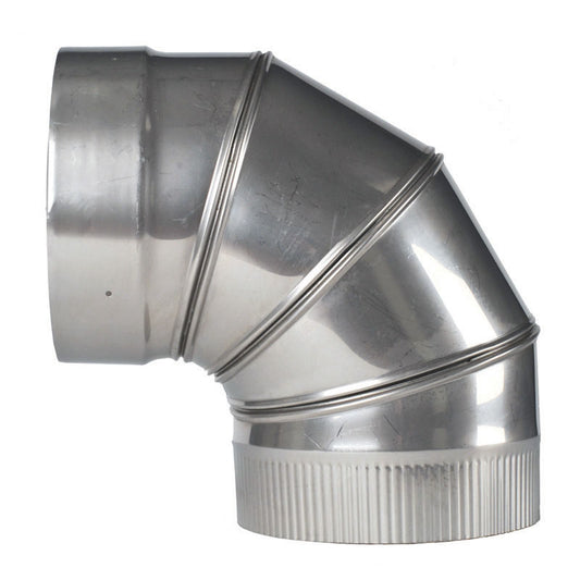 Rhino Rigid Stainless Chimney Liner Elbow 316L 4" 90° adjustable (EL316-4-90)
