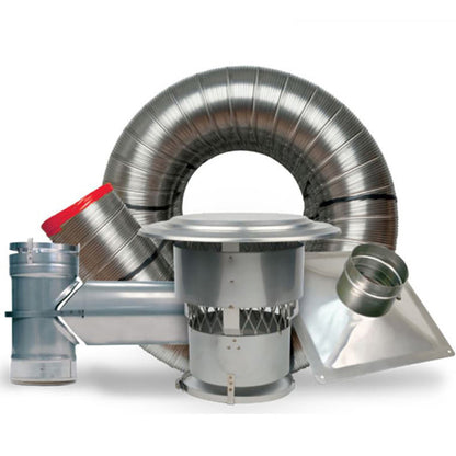 Forever Flex 6" x 20' stainless steel chimney liner tee kit - Forever Flex .005