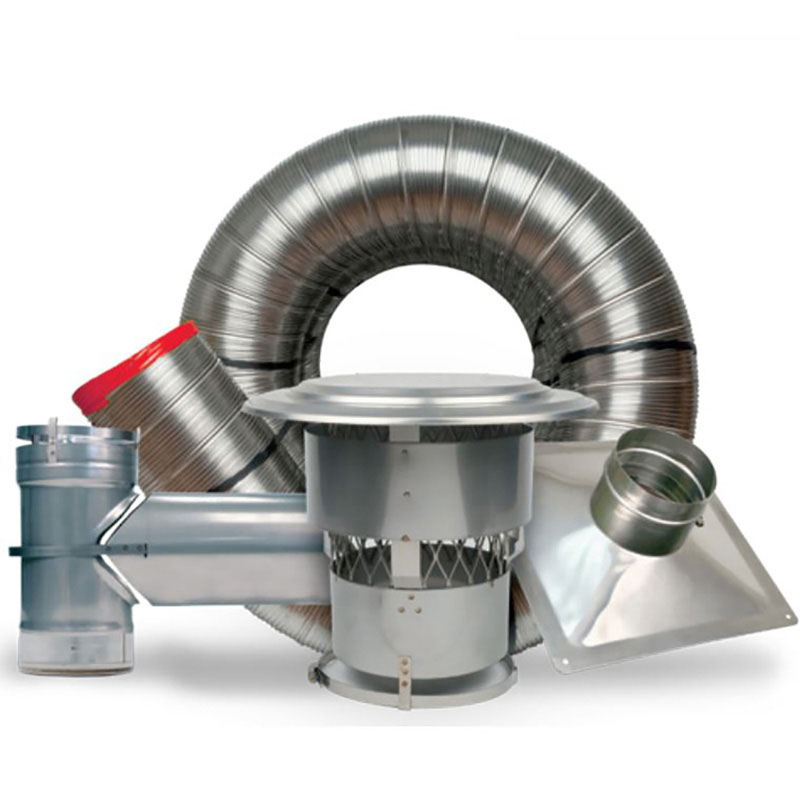 Forever Flex 5" x 20' stainless steel chimney liner tee kit - Forever Flex .005