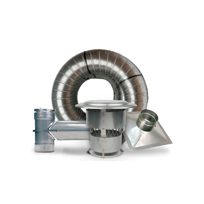 Forever Flex 6" x 25' pre-insulated stainless steel chimney liner tee kit - 316Ti