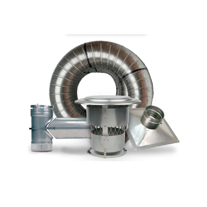 Forever Flex 6" x 20' pre-insulated stainless steel chimney liner tee kit - 316Ti