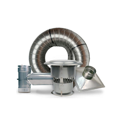 Forever Flex 6" x 30' pre-insulated stainless steel chimney liner tee kit - 316Ti