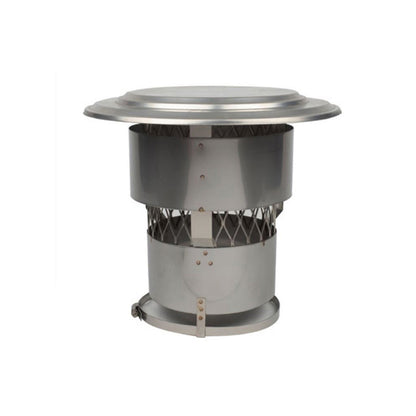 Forever Flex 6" rain cap with screen and wind guard included in the 6" chimney liner tee kit