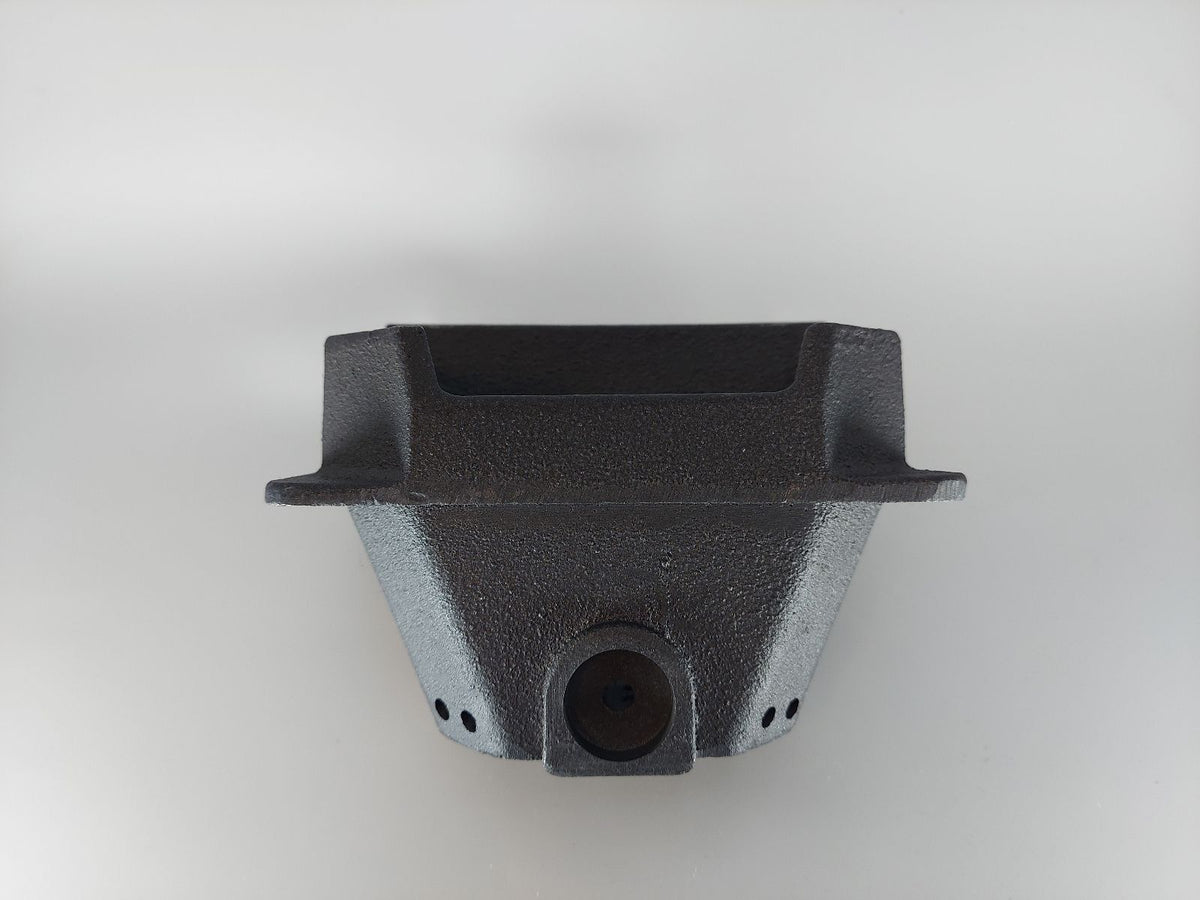 ComfortBilt large cast burn pot — top view showing air holes