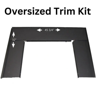 Carolina Model 21 NC (FP21) oversized 12 inch fireplace insert trim kit, black steel surround