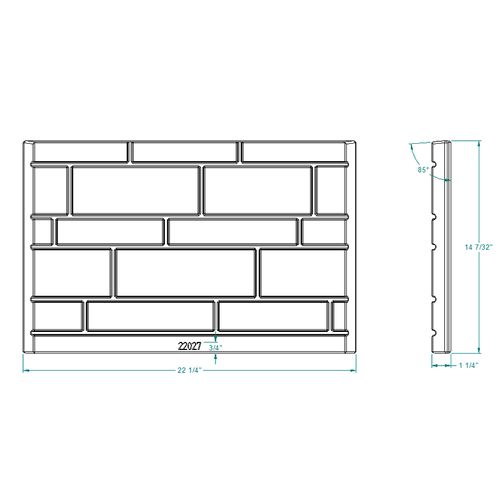 Rear Fire Brick Panel for Osburn Horizon (22027)