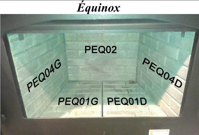 Back Refractory Panel for Nordica Appliances, Panel Code PEQ02 (22252)