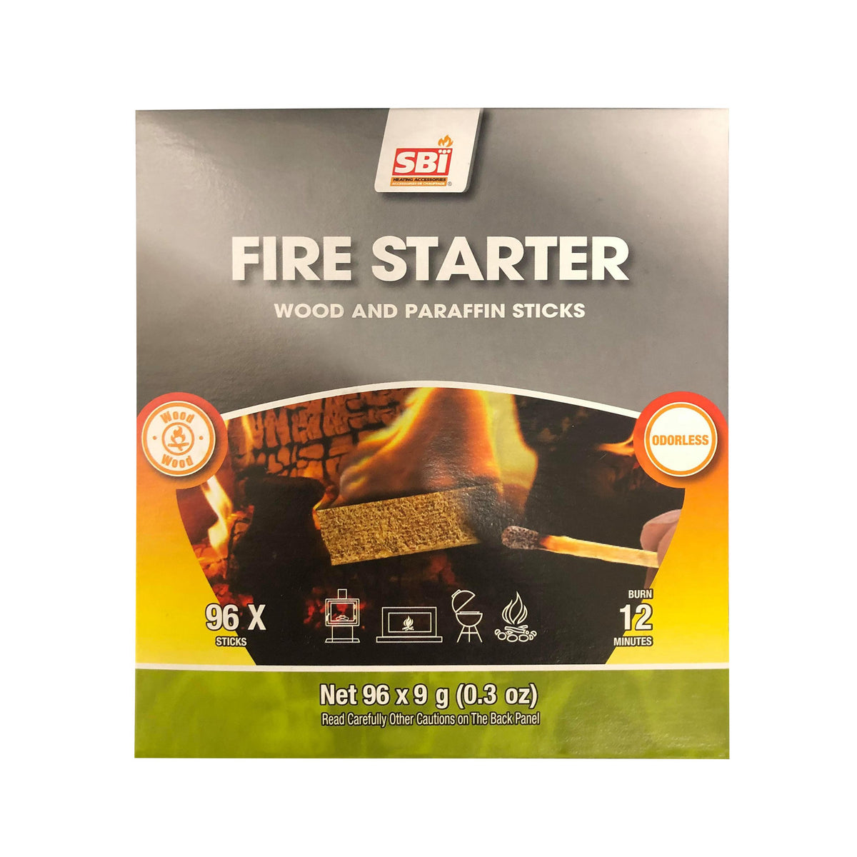 Wood Particles & Wax Fire Starter — English packaging