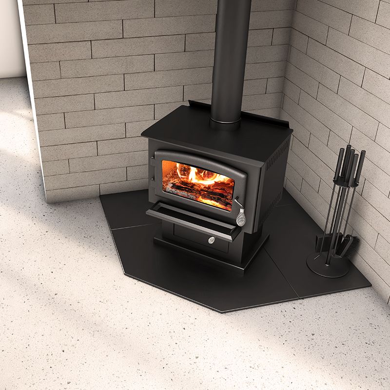 Drolet AC02787 corner hearth pad installation setup