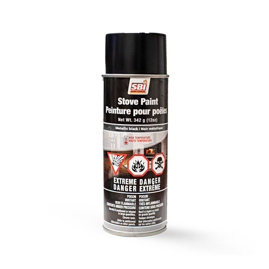 Metallic Black High-Temp Stove Paint (12 oz Aerosol) — can view