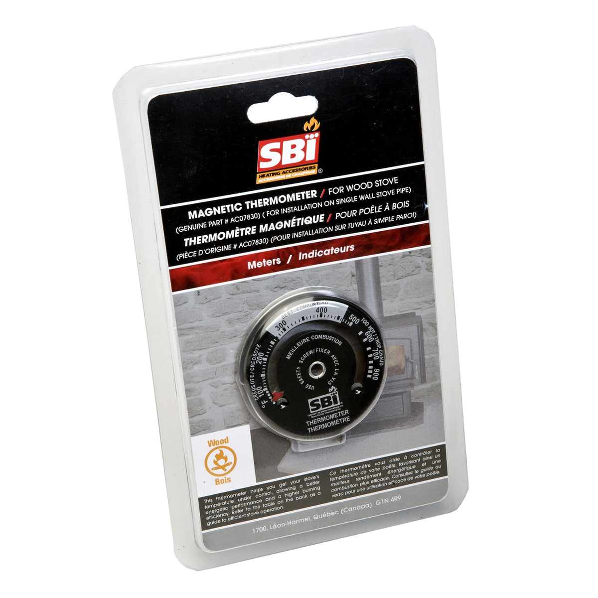 Magnetic Stove Thermometer — dial face view