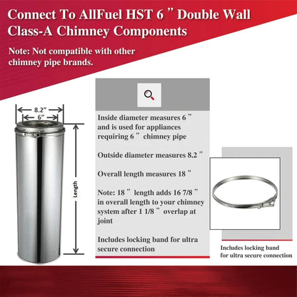 Class A Chimney Pipe 6" — AllFuel HST — 9"
