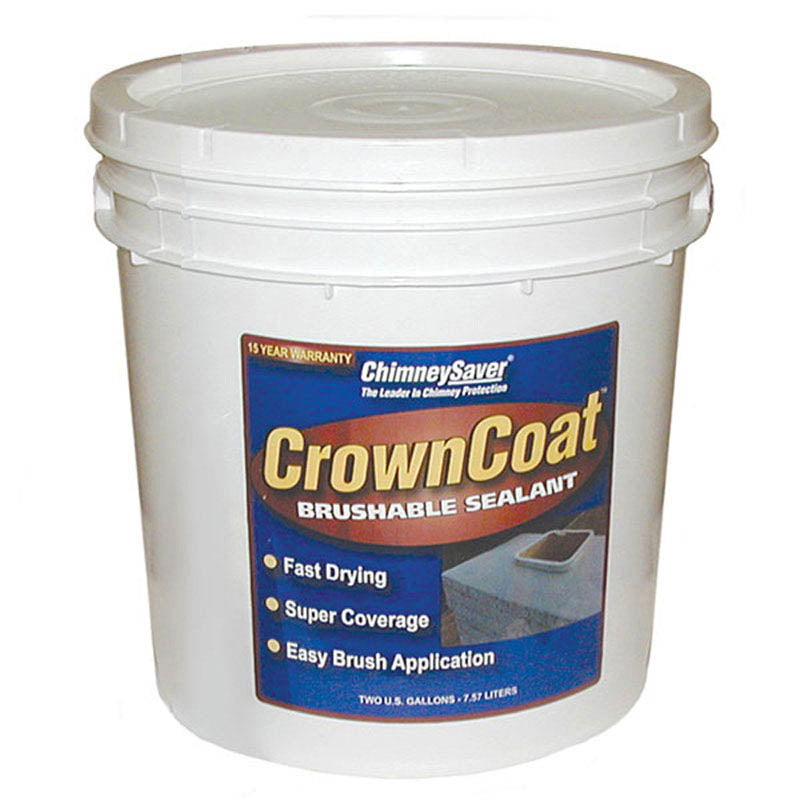 Saver Systems CrownCoat Brushable Chimney Crown Sealant Gray, 5 gallon (300010)