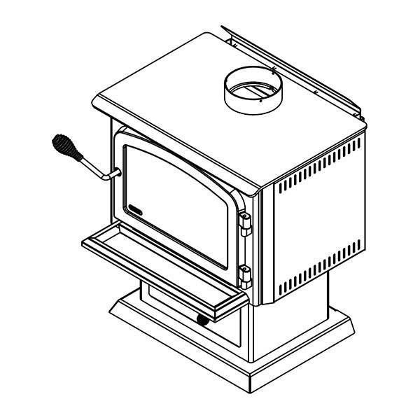 Drolet Blackcomb II Wood Stove lifestyle/detail