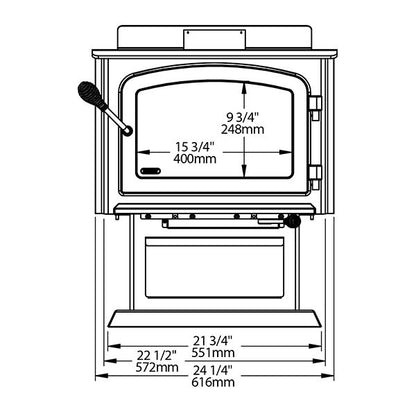 Drolet Blackcomb II Wood Stove lifestyle/detail