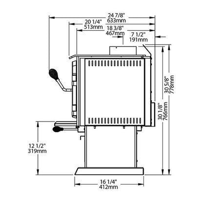 Drolet Blackcomb II Wood Stove lifestyle/detail