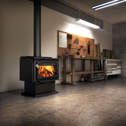 Drolet Escape 2100 Wood Stove lifestyle/detail