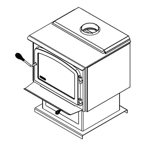 Drolet Escape 2100 Wood Stove lifestyle/detail