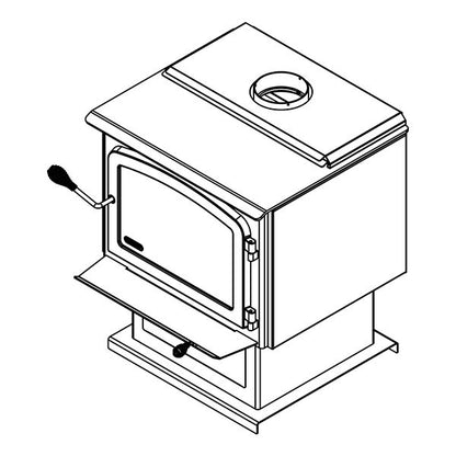 Drolet Escape 2100 Wood Stove lifestyle/detail