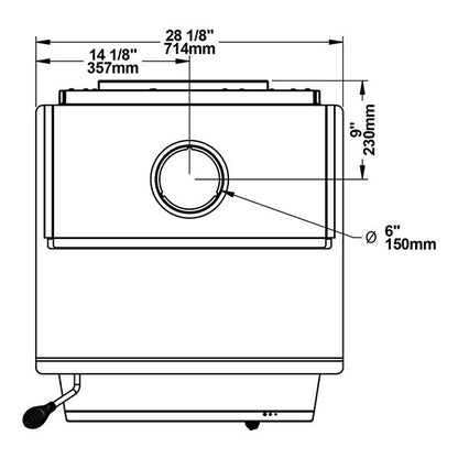 Drolet Escape 2100 Wood Stove lifestyle/detail