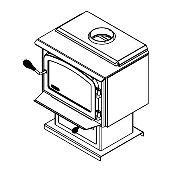 Drolet Escape 1500 Wood Stove lifestyle/detail