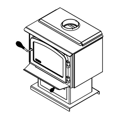 Drolet Escape 1500 Wood Stove lifestyle/detail