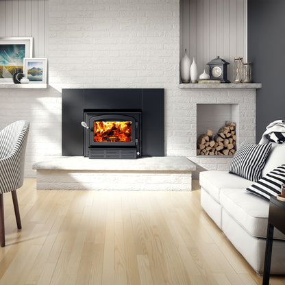 Drolet Escape 1500-I Wood Insert lifestyle/detail