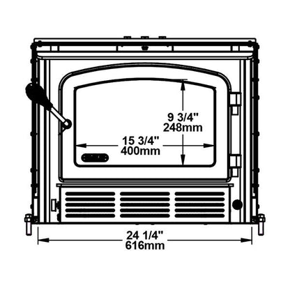 Drolet Escape 1500-I Wood Insert lifestyle/detail