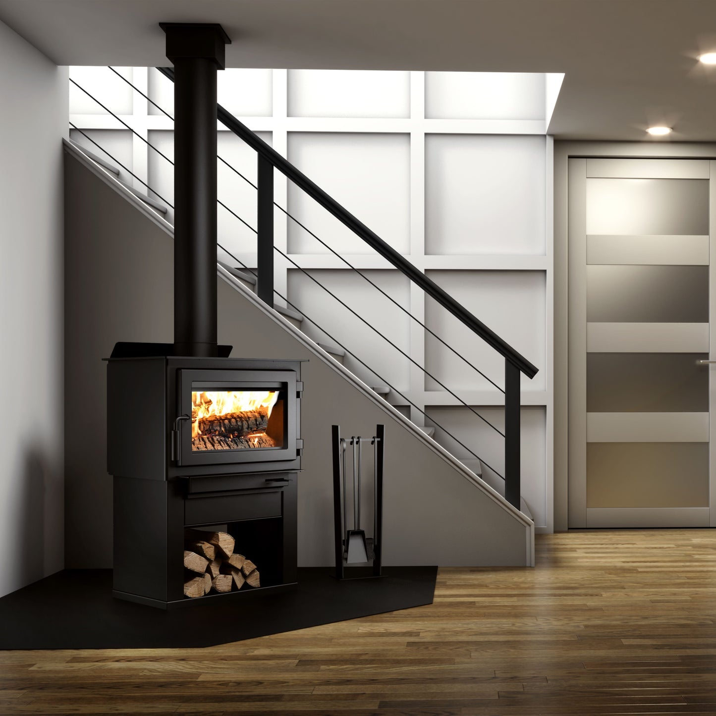 Drolet Deco II Wood Stove lifestyle/detail