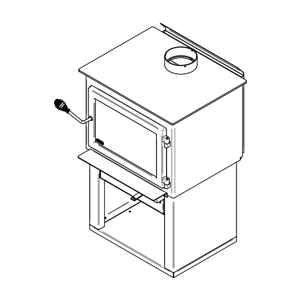 Drolet Deco Alto Wood Stove lifestyle/detail