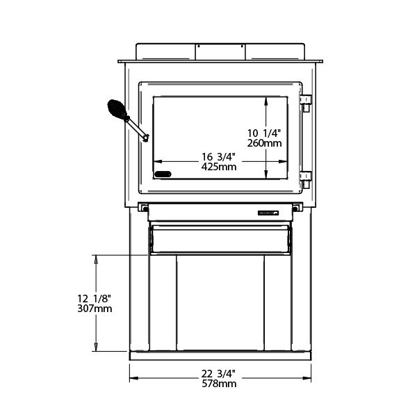 Drolet Deco Alto Wood Stove lifestyle/detail