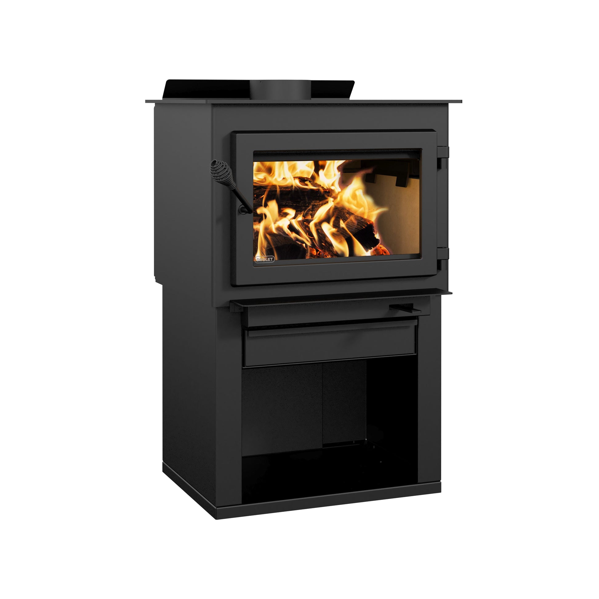 Drolet Deco Alto Wood Stove - left view