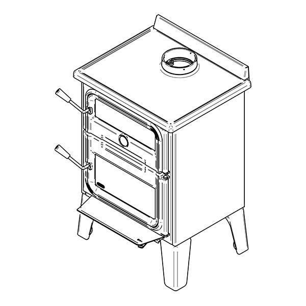 Drolet Bistro Wood Cookstove - lifestyle 1
