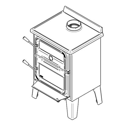 Drolet Bistro Wood Cookstove - lifestyle 1