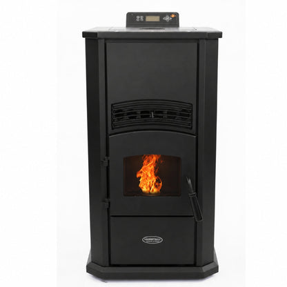 ComfortBilt Alpine HP41 pellet stove – Black, front view